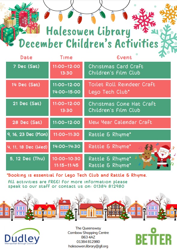 Halesowen Library - December Children's Activities